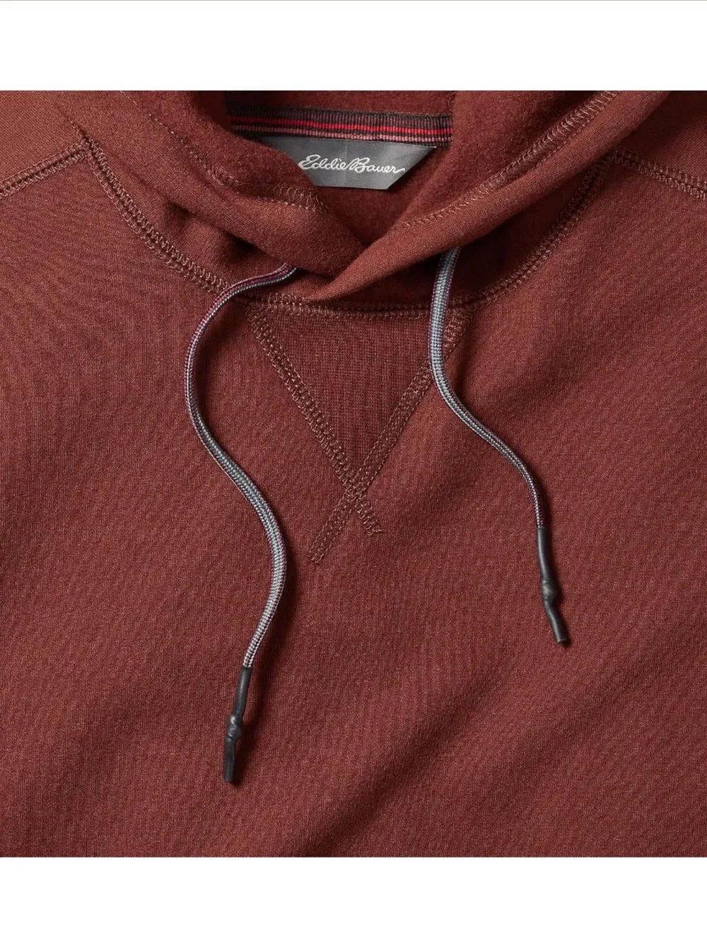 Eddie Bauer Men’s Pullover Kangaroo Pocket Hoodie Red XL